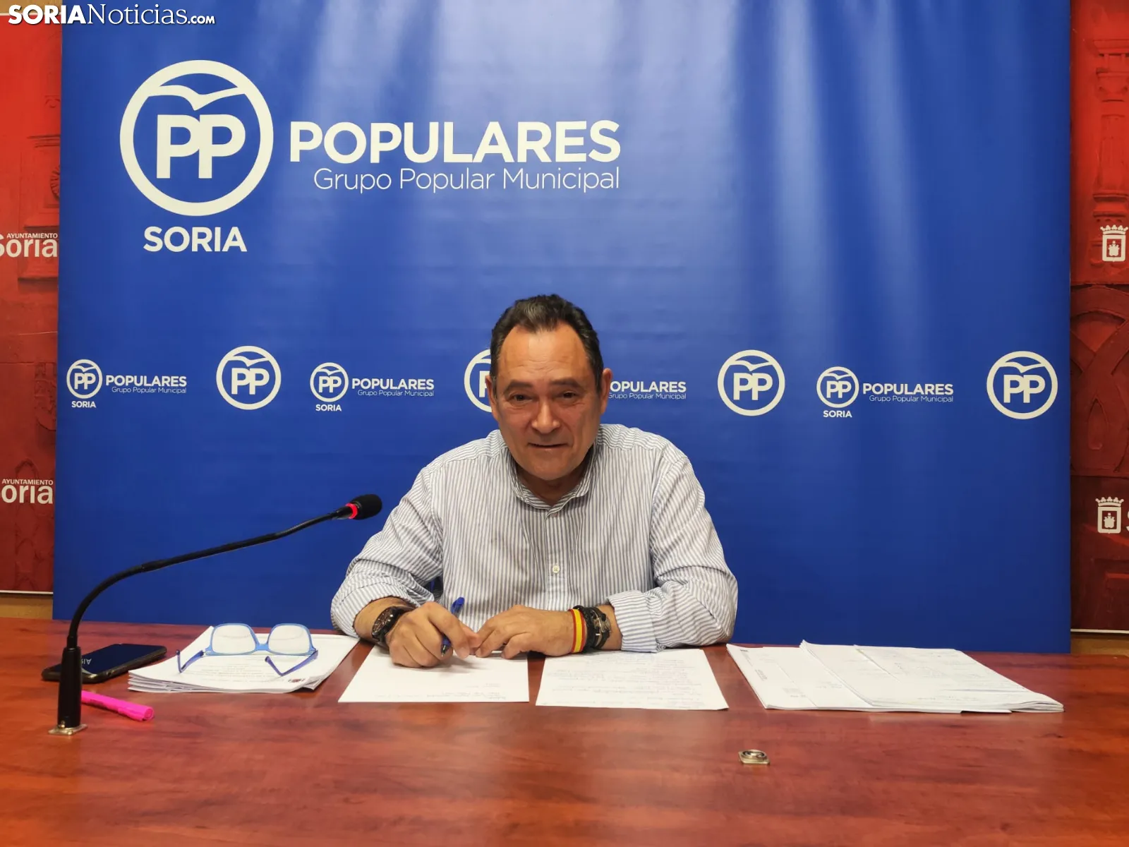 Saturnino de Gregorio, confiado en que el candidato del PP a la alcaldía de Soria será uno de los concejales actuales